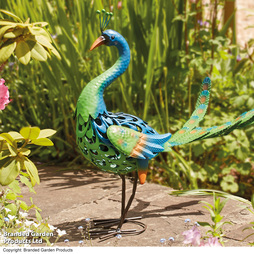 Garden Gear Metal Peacock Garden Ornament - Gift