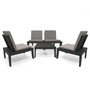 idooka Modular Corner Garden Furniture Set Outside 5 Pc Table Chairs Cushions