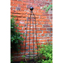 Cleo 6Ft Obelisk - Garden Plant Support - Solid Steel - L32 x W32 x H182.9 cm - Black