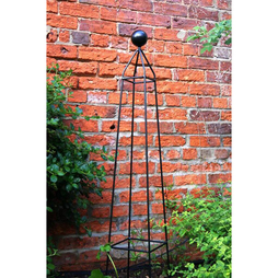 Cleo 6Ft Obelisk - Solid Steel - L32 x W32 x H182.9 cm - Bare Metal/Ready to Rust