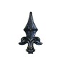 Finial Top - Decorative Top for Garden Plant Support - Solid Steel - Black