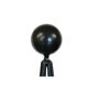 Large Ball Top - Decorative Top for Garden Plant Support - Solid Steel - Black