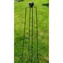 Classic 6Ft Obelisk - Garden Plant Support - Solid Steel - L43.2 x W43.2 x H182.9 cm - Black