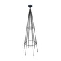 Hampton 8Ft Obelisk (Split) Bare Metal/Ready to Rust - Garden Plant Border Support - Solid Steel - L41 x W41 x H244 cm