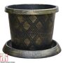 Garden Gear - Black and Gold Flowerpot with 25L Incredicompost