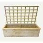 Deluxe Extra Large Trough with Trellis - Timber - L58 x W183 x H52 cm - Partially Assembled