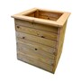 Multi Pack of 3 - Deluxe Square Planter - Timber - L50 x W50 x H53 cm - Fully Assembled