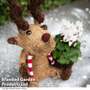 Wicker Festive Coco Moose Planter - Gift
