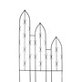 Triple Slope Gothic Screen - Decorative Garden Screen, Plant Support - Solid Steel - W91.4 x H180 cm - Black