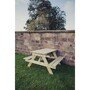 Traditional Picnic Table - Timber - L139.5 x W143.5 x H76 cm - Partially Assembled