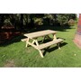 Deluxe A-frame Picnic Table, Traditional Wooden Garden Furniture - L90 x W150 x H90 cm - Minimal Assembly Required