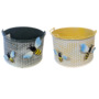 Round Honeycomb Bee Tin Planter