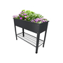 idooka Raised Metal Planter Large Flower Bed 80L Grey