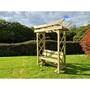 Tokyo 4ft Wooden Arch with Ashcombe Bench - L60 x W180 x H222 cm