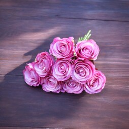 Artificial Garden Rose Bundle - Pink Tones