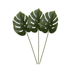 Pack of 3 - Artificial Monstera Leaf Stems (60cm)