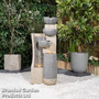 Serenity - Cascading Four Bowl & Wall Water Feature