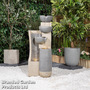 Serenity Cascading Four Bowl & Wall Water Feature