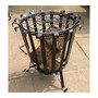 Garden Brazier, Fire Basket - Solid Steel - L50.8 x W50.8 x H53.3 cm - Black