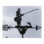 Fisherman Weathervane - Solid Steel - W61 x H88 cm - Black