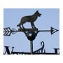 Alsatian Weathervane - Solid Steel - W61 x H88 cm - Black