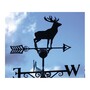 Stag Weathervane - Solid Steel - W61 x H88 cm - Black