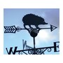 Hedgehog Weathervane - Hand Made By Traditional Forge - Powder Coated Steel Wind Vane - Steel - W61 x H88 cm - Black
