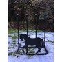 2 Pair Boot Rack - Horse - Steel - L30.4 x W38 x H48.3 cm - Black