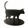 Cat Boot Scraper Silhouette - Steel - L23.5 x W34.9 x H31.1 cm - Black