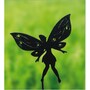 Small Fairy on Stake - Garden Ornament - Solid Steel - H30 cm - Bare Metal/Ready to Rust