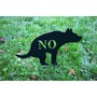 Dog on Stake - Garden Ornament - Solid Steel - W34.3 x H25.4 cm - Bare Metal/Ready to Rust