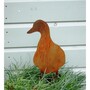 Duck - Hand Made By Traditional Forge Powder Coated Steel Garden Ornament - Steel - H30 cm - Black
