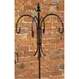 Four Way Bird Crook., Wild Bird Feeding Station - Solid Steel - W62.5 x H221 cm - Black