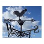 Cockerel Weathervane - Solid Steel - W61 x H88 cm - Black