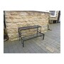 2 Tier Pot Stand - Decorative Garden Shelf - Solid Steel - L43.2 x W82.5 x H50.8 cm - Black