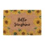 Natural Coir Hello Sunshine Sunflower Doormat - 60x40cm