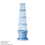 Mayan Blue Tower Pot