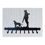 Tool Rack (Gun Down) - Hooks - Solid Steel - W54.6 x H30.5 cm - Black