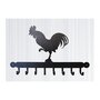 Tool Rack (Cockerel) - Hooks - Solid Steel - W54.6 x H30.5 cm - Black