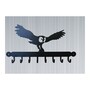 Tool Rack (Owl) - Hooks - Solid Steel - W53.3 x H10 cm - Black