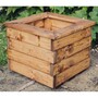 Valley Small Square Planter - Timber - L39 x W39 x H32 cm - Garden Trough - Fully Assembled