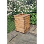Multi Pack of 3 - Valley Tall Square Planter - Timber - L39 x W39 x H52 cm - Garden Trough - Fully Assembled