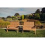 Valley 4 Seat Set 2X2B Straight Tray - Timber - L100 x W280 x H95 cm - Garden Furniture - Fully Assembled