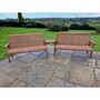 Valley 6 Seat Set 2X3B Angled Tray - Timber - L100 x W330 x H95 cm - Garden Furniture - Fully Assembled