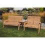 Valley 5 Seat Set 1X2B 1X3B Straight Tray - Timber - L100 x W215 x H95 cm - Garden Furniture - Fully Assembled