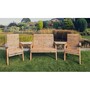 Valley 4 Seat Set 1X2B 2XC Angled Tray - Timber - L100 x W310 x H95 cm - Garden Furniture - Fully Assembled
