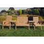 Valley 4 Seat Set 1X2B 2XC Straight Tray - Timber - L100 x W310 x H95 cm - Garden Furniture - Fully Assembled