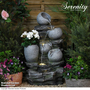 Serenity River Rock Cascading Pots Water Feature