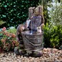 Serenity - Playing Otters Water Bucket Water Feature