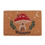 Natural Coir Welcome Mushroom House Doormat - 60x40cm